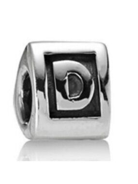 Pandora Triangular Letter D Charm ALE 925 Sterling Silver 790323D